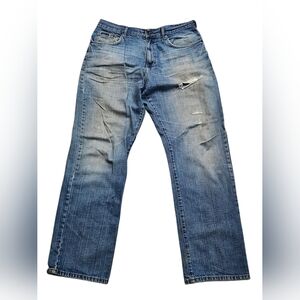 Calvin Klein Jeans Relaxed Straight Easy Fit Denim 36x33 Distressed Destroyed 38